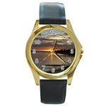 Tampa Round Gold Metal Watch