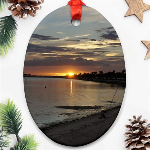 Tampa Oval Ornament (Two Sides) from ArtsNow.com Front
