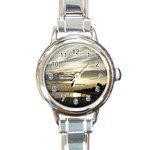 Beach Volleyball Round Italian Charm Watch