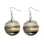 Beach Volleyball 1  Button Earrings