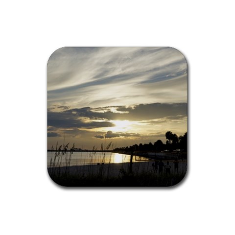 Beach Volleyball Rubber Coaster (Square) from ArtsNow.com Front