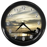 Beach Volleyball Wall Clock (Black)