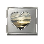 Beach Volleyball Mega Link Heart Italian Charm (18mm)