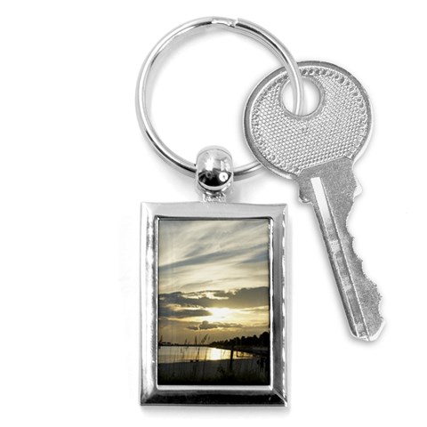Beach Volleyball Key Chain (Rectangle) from ArtsNow.com Front