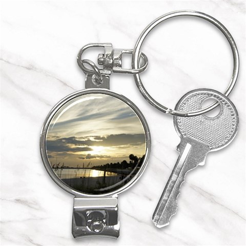 Beach Volleyball Nail Clippers Key Chain from ArtsNow.com Front
