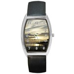 Beach Volleyball Barrel Style Metal Watch