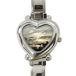 Beach Volleyball Heart Italian Charm Watch