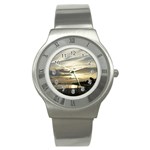 Beach Volleyball Stainless Steel Watch