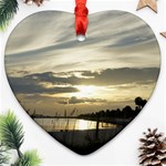 Beach Volleyball Heart Ornament (Two Sides)