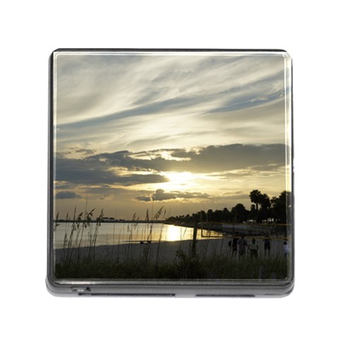 Beach Volleyball Memory Card Reader with Storage (Square) from ArtsNow.com Front