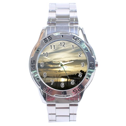 Beach Volleyball Stainless Steel Analogue Men’s Watch from ArtsNow.com Front