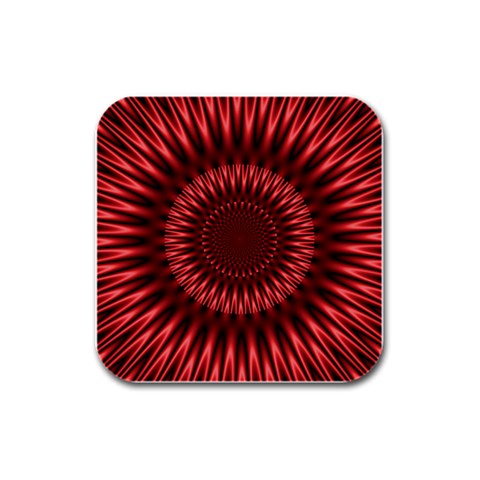 Red Lagoon Rubber Square Coaster (4 pack) from ArtsNow.com Front