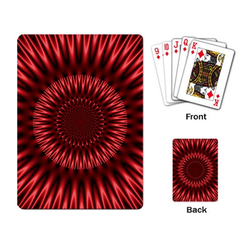 Red Lagoon Playing Cards Single Design from ArtsNow.com Back