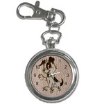 Leather-Look Dog Key Chain Watch