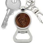 Leather-Look Flower Bottle Opener Key Chain