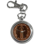 Leather-Look Black Bears Key Chain Watch