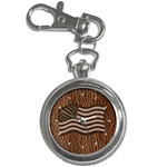 Leather-Look USA Key Chain Watch