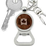 Leather-Look Canada Bottle Opener Key Chain