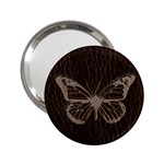 Leather-Look Butterfly 2.25  Handbag Mirror