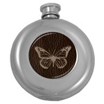 Leather-Look Butterfly Hip Flask (5 oz)