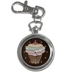 Leather-Look Baking Key Chain Watch