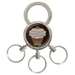 Leather-Look Baking 3-Ring Key Chain