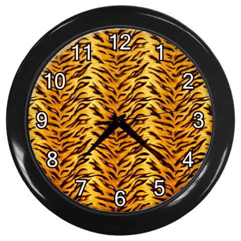 Just Tiger Wall Clock (Black) from ArtsNow.com Front