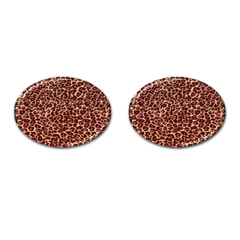 Just Leopard Cufflinks (Oval) from ArtsNow.com Front(Pair)