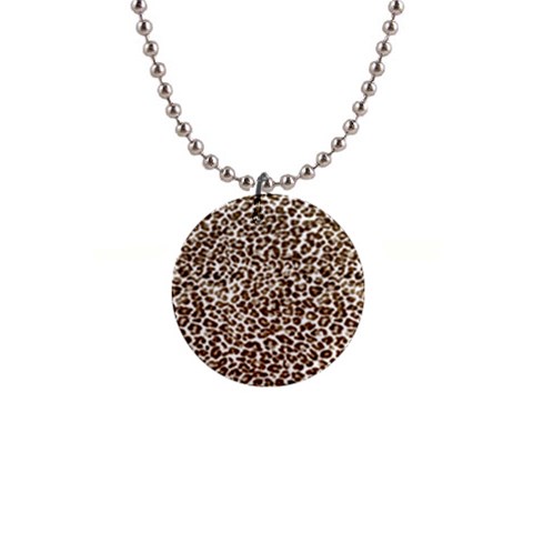 Just Snow Leopard 1  Button Necklace from ArtsNow.com Front