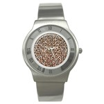 Just Snow Leopard Stainless Steel Watch