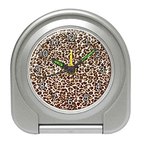 Just Snow Leopard Travel Alarm Clock from ArtsNow.com Front