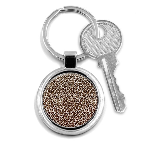 Just Snow Leopard Key Chain (Round) from ArtsNow.com Front