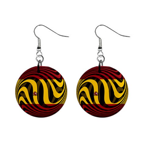 Spain Dark 1  Button Earrings from ArtsNow.com Front