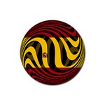 Spain Dark Rubber Round Coaster (4 pack)