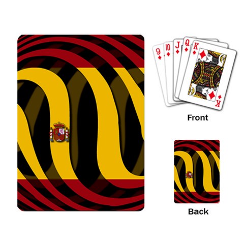 Spain Dark Playing Cards Single Design from ArtsNow.com Back