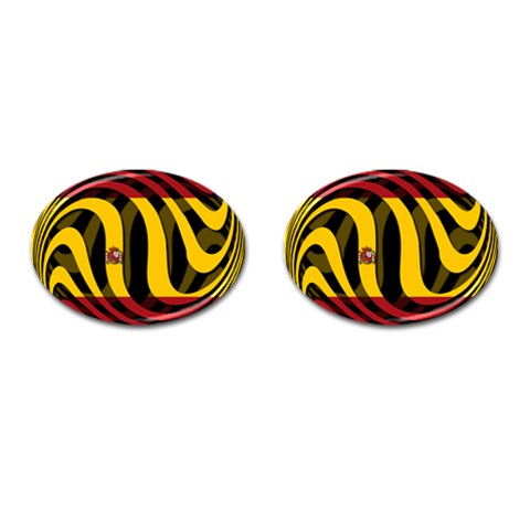 Spain Dark Cufflinks (Oval) from ArtsNow.com Front(Pair)