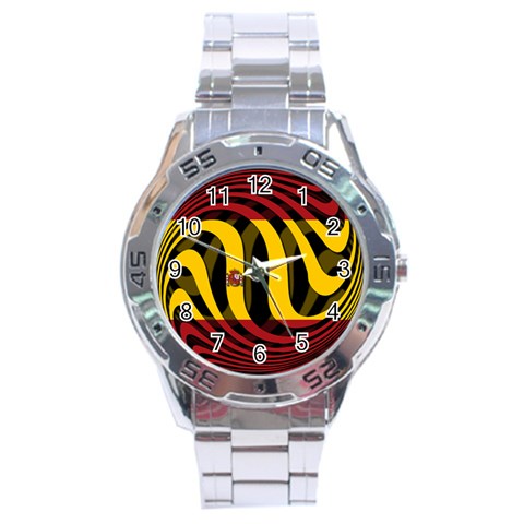 Spain Dark Stainless Steel Analogue Men’s Watch from ArtsNow.com Front