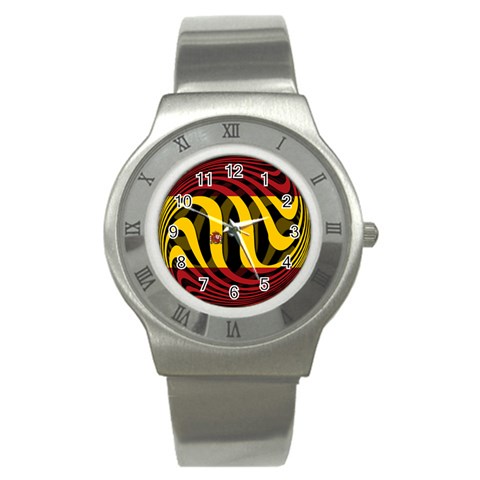 Spain Dark Stainless Steel Watch from ArtsNow.com Front