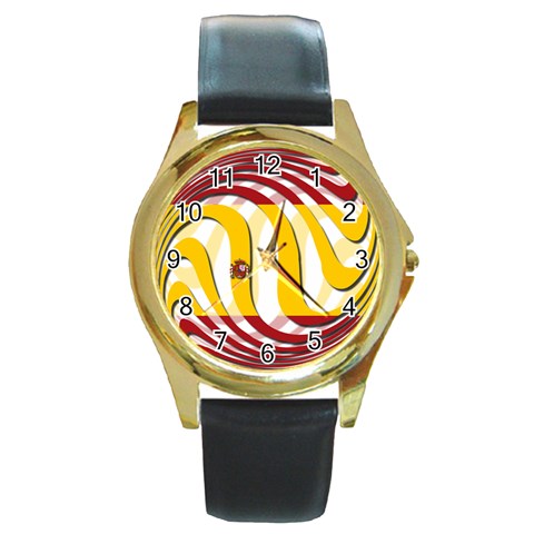 Spain Light Round Gold Metal Watch from ArtsNow.com Front