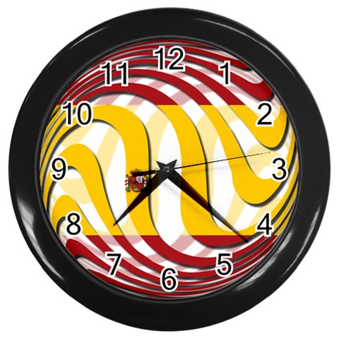Spain Light Wall Clock (Black) from ArtsNow.com Front