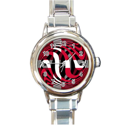 Denmark Round Italian Charm Watch from ArtsNow.com Front