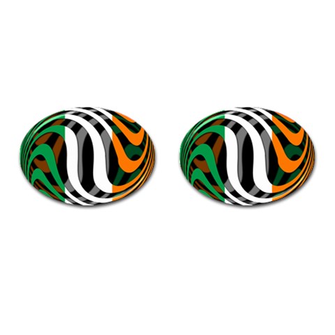 Ireland Cufflinks (Oval) from ArtsNow.com Front(Pair)