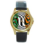 Ireland Round Gold Metal Watch