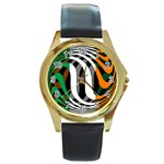 Ireland Round Gold Metal Watch