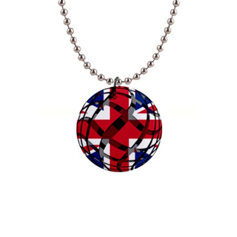 United Kingdom 1  Button Necklace from ArtsNow.com Front