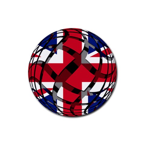 United Kingdom Rubber Round Coaster (4 pack) from ArtsNow.com Front