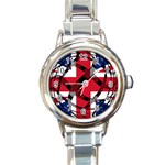 United Kingdom Round Italian Charm Watch