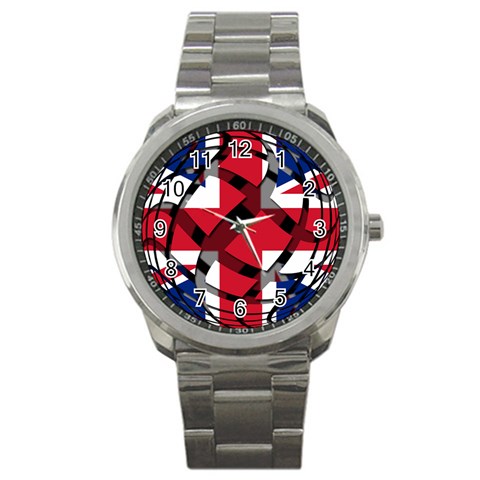 United Kingdom Sport Metal Watch from ArtsNow.com Front