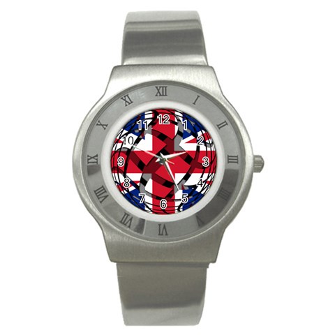 United Kingdom Stainless Steel Watch from ArtsNow.com Front