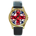 United Kingdom Round Gold Metal Watch